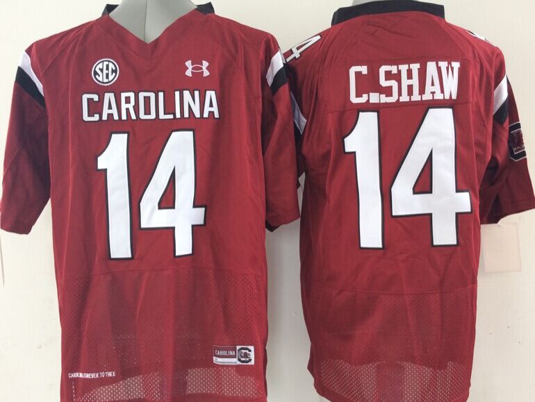 NCAA Youth South Carolina Gamecock Red 14 C shaw jerseys